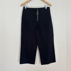 Zara Trafaluc Blue Cropped Pants with Zipper